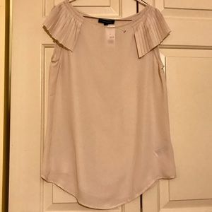 Pleated cap sleeves blouse